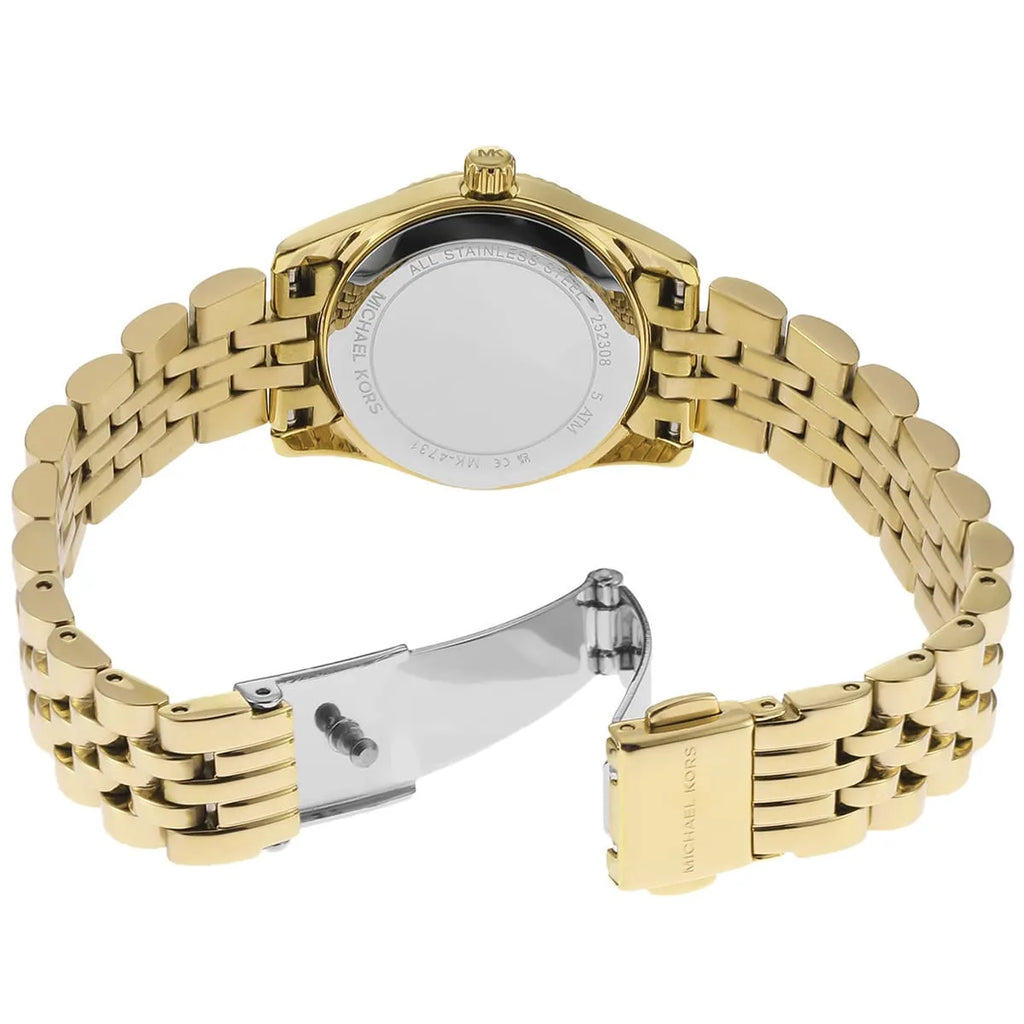 Michael Kors Lexington Analog Gold Dial Gold Steel Strap Watch for Women - MK4741