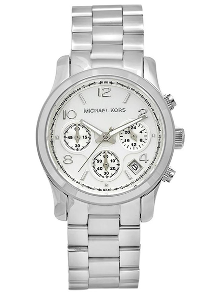 Michael Kors Runway Silver Dial Silver Steel Strap Watch for Women - MK5076
