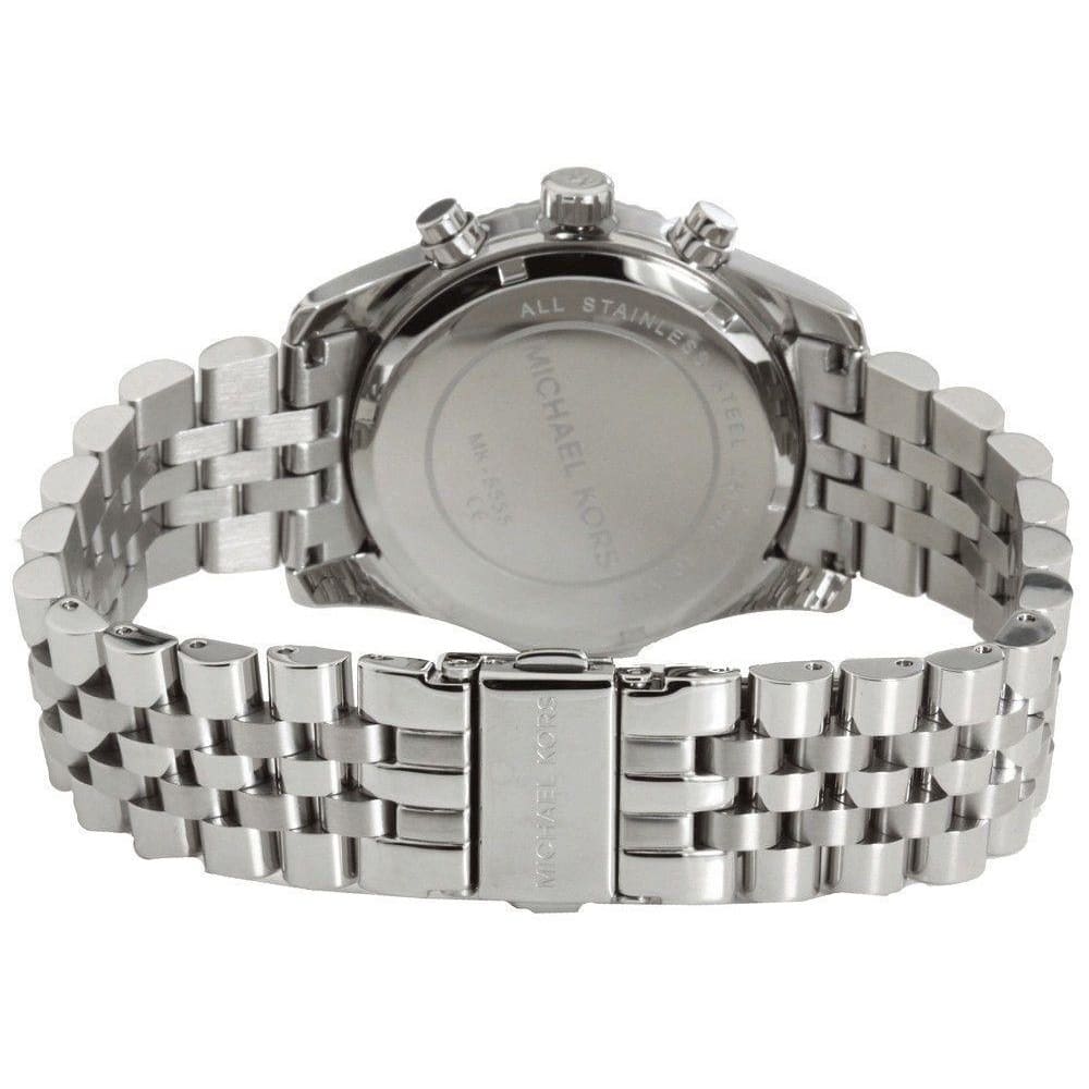Michael Kors Lexington Silver Dial Silver Steel Strap Watch for Women - MK5555