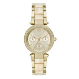 Michael Kors Parker Analog Gold Dial Gold Steel Strap Watch For Women - MK6833