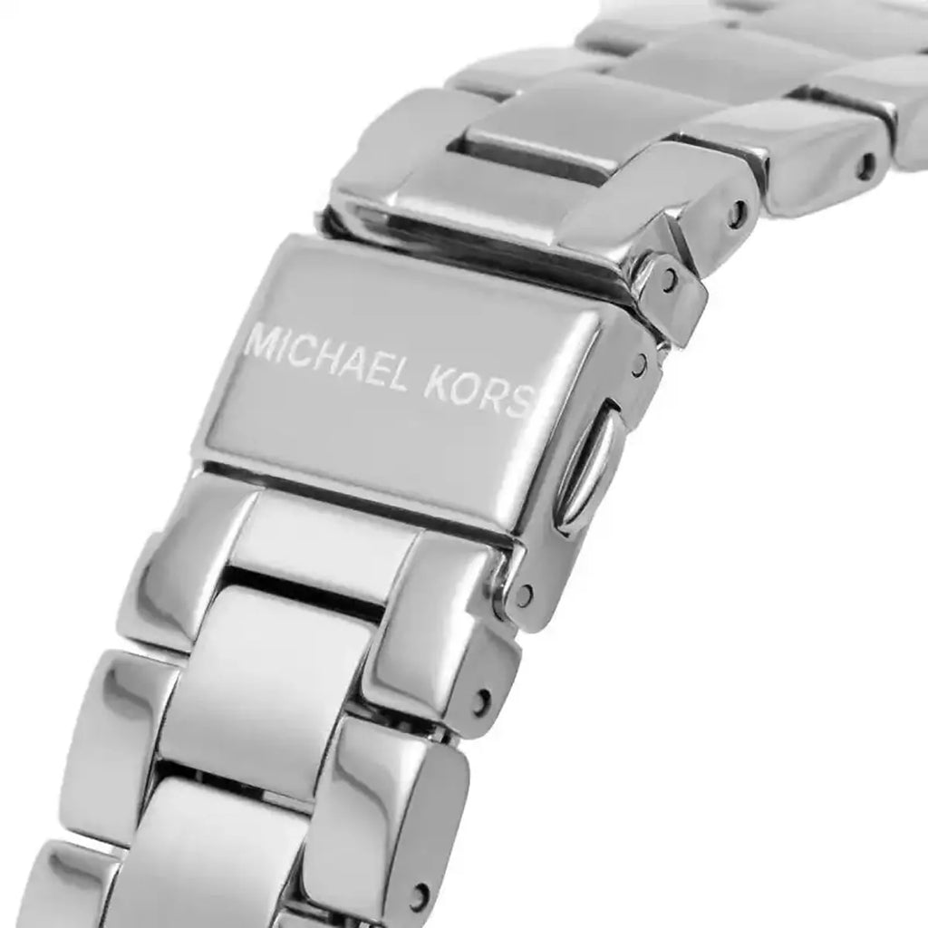 Michael Kors Ritz Chronograph Crystals Silver Dial Silver Steel Strap Watch For Women - MK7301