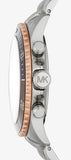 Michael Kors Bayville Chronograph Black Dial Silver Steel Strap Watch For Men - MK8725