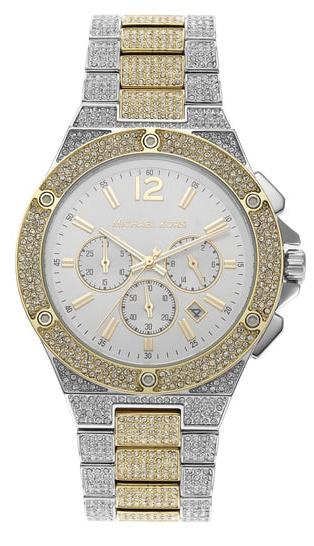 Michael Kors Lennox Pave Crystals Chronograph White Dial Two  display picture 3
