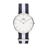 Daniel Wellington Classic Glasgow White Dial Two Tone NATO Strap Unisex Watch - DW00100047