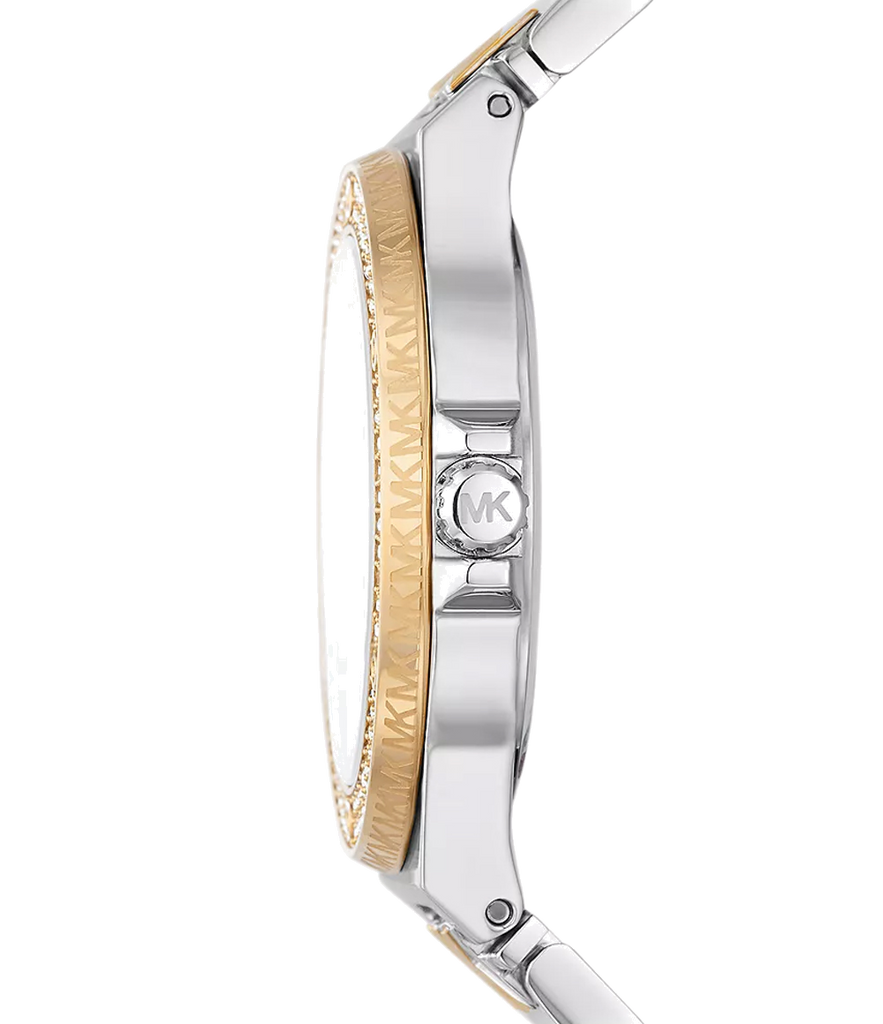 Michael Kors Lennox Three Hand Silver Dial Two Tone Steel Strap Watch For Women - MK7338