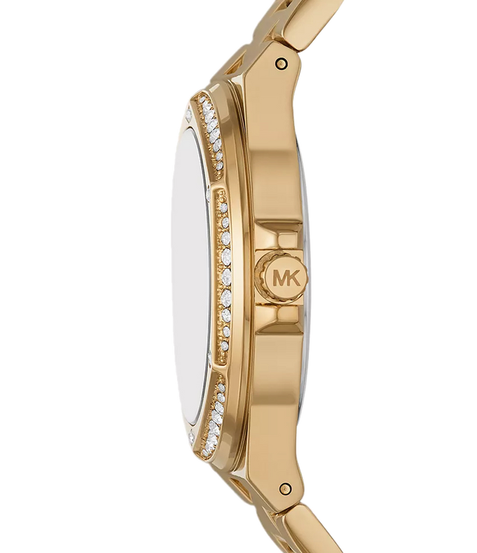 Michael Kors Lennox Gold Dial Gold Steel Strap Watch For Women - MK1062