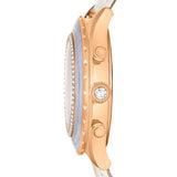 Swarovski Octea Chrono Crystals White Dial White Leather Strap Watch for Women - 5671150