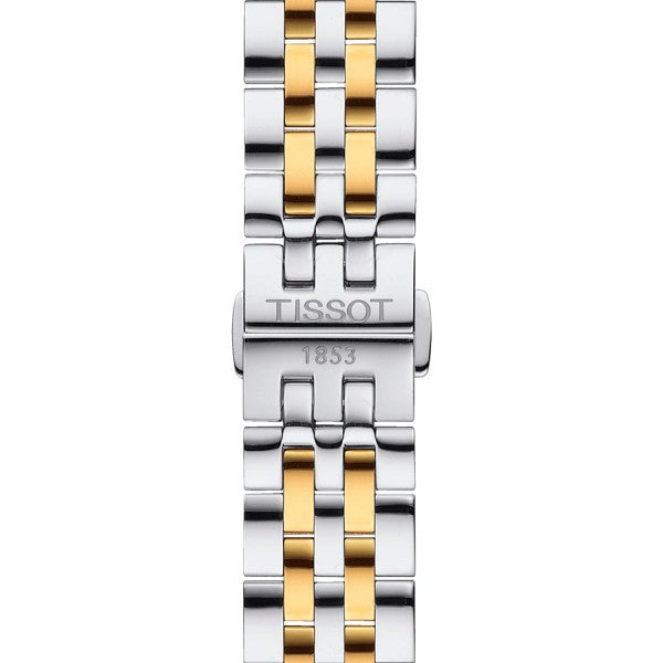 Tissot T Classic Tradition White Dial Two Tone Mesh Bracelet Watch for Women - T063.210.22.037.00