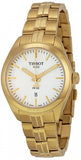 Tissot T Classic PR 100 Lady White Dial Gold Steel Strap Watch for Women - T101.210.33.031.00