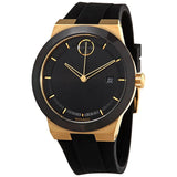 Movado Bold Black Dial Black Rubber Strap Watch for Men - 3600623