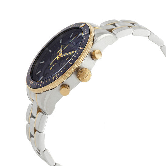 Movado Heritage Calendoplan Chronograph Blue Dial Two Tone Steel Strap Watch For Men - 3650126