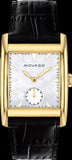 Movado Heritage Mother of Pearl White Dial Black Leather Strap Watch For Women - 3650050