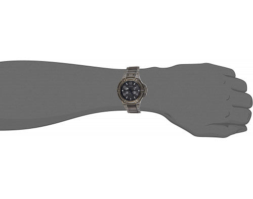Guess Rigor Multifunction Black Dial Black Steel Strap Watch For Men - W0218G1