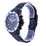 Emporio Armani Diver Chronograph Black Dial Black Steel Strap Watch For Men - AR80050