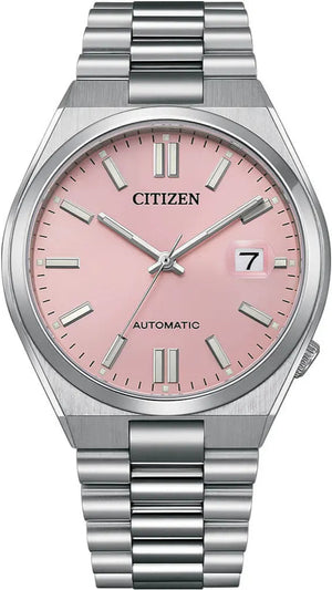 Citizen x Pantone Automatic Dreamy Pink Dial Silver Steel Strap Watch For Men - NJ0158-89X