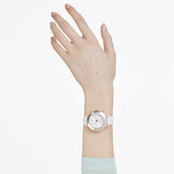 Swarovski Octea Chrono Crystals White Dial White Leather Strap Watch for Women - 5671150