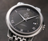 Omega De Ville Prestige Co-Axial Automatic Grey Dial Silver Steel Strap Watch for Men - 424.10.40.20.06.001