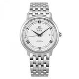Omega De Ville Prestige Co Axial Automatic White Dial Silver Steel Strap Watch for Men - 424.10.40.20.02.005
