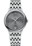 Omega De Ville Prestige Co-Axial Automatic Grey Dial Silver Steel Strap Watch for Men - 424.10.40.20.06.001