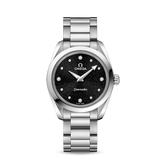 Omega Seamaster Aqua Terra Quartz Diamond Black Dial Silver Steel Strap Watch for Women - 220.10.28.60.51.001