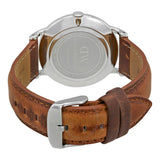 Daniel Wellington Dapper Durham White Dial Brown Leather Strap Watch For Men - DW00100116