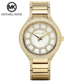 Michael Kors Kerry Mother of Pearl Dial Gold Steel Strap Watch for Women - MK3312