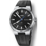 Oris TT1 Day Date Black Dial Black Rubber Strap Watch for Men - 0173577524154-0742406FC