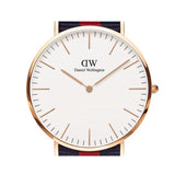 Daniel Wellington Classic Oxford White Dial Two Tone NATO Strap Watch For Men - DW00100001