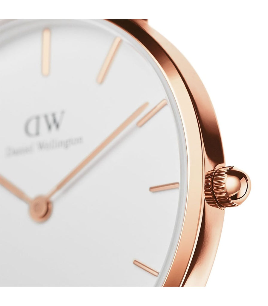 Daniel Wellington Classic Petite Cornwall White Dial Green NATO Strap Watch For Women - DW00100253