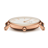 Daniel Wellington Petite White Dial White Leather Strap Watch For Women - DW00100249