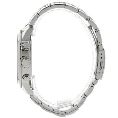 Guess Horizon Chronograph Quartz Black Dial Silver Steel Strap Watch For Men - W0379G1