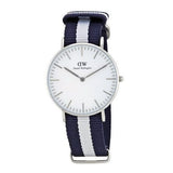 Daniel Wellington Classic Glasgow White Dial Two Tone NATO Strap Unisex Watch - DW00100047