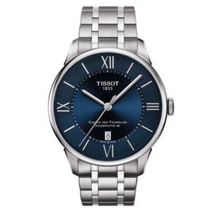 Tissot Chemin Des Tourelles Powermatic 80 Blue Dial Silver Steel Strap Watch for Men - T099.407.11.048.00