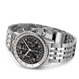 Breitling Navitimer B02 Chronograph 41 Cosmute Black Dial Silver Steel Strap Watch for Men - PB02301A1B1A1