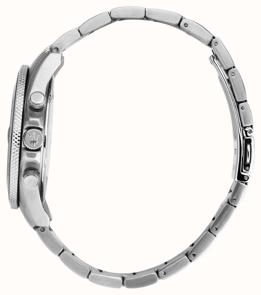 Maserati Competizione Chronograph Black Dial Silver Steel Strap Watch For Men - R8873600008