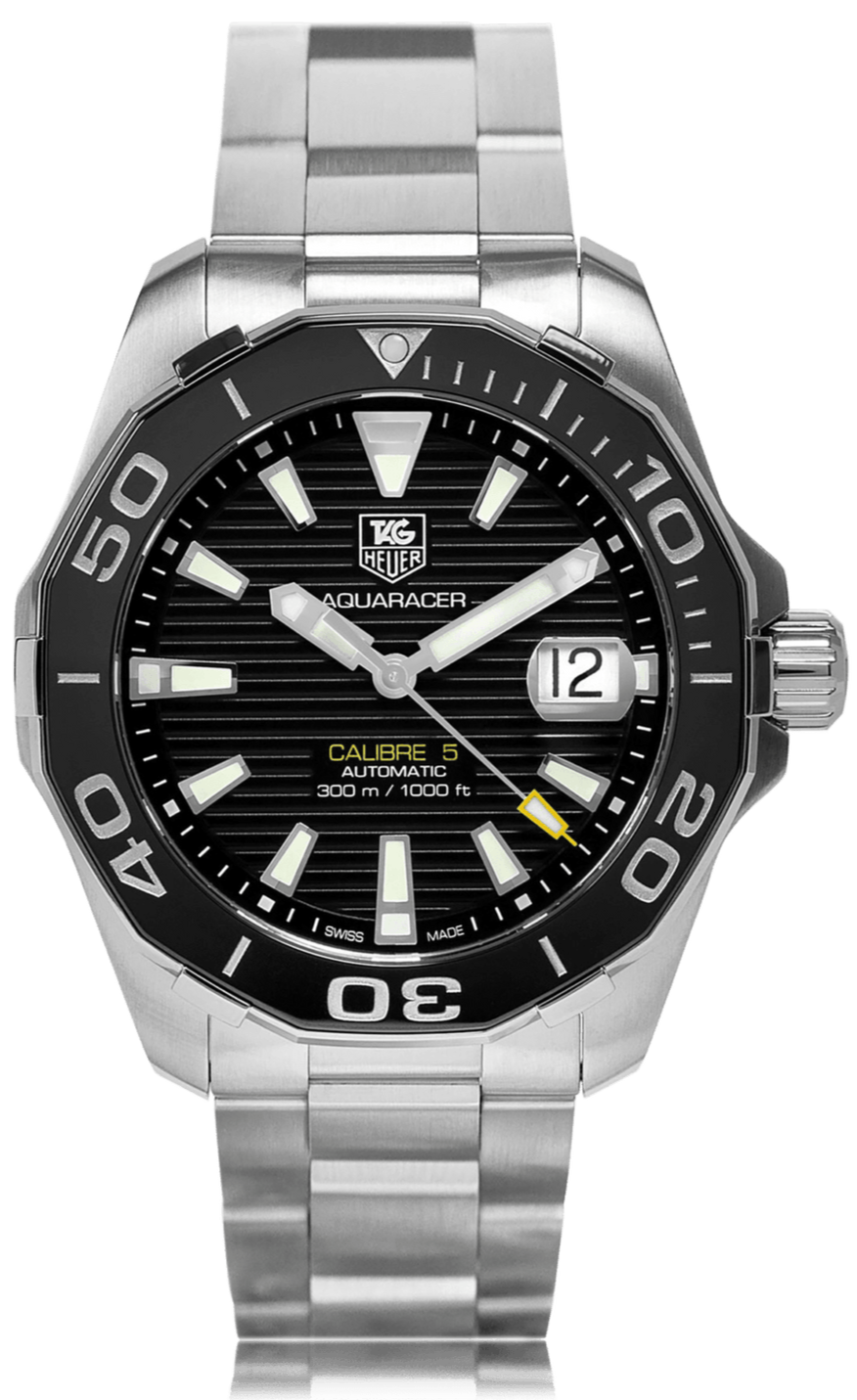 TAG Heuer アクアレーサー WAY211A.BA0928 Tag Heuer Aquaracer Black Dial Watch for Men - WAY211A.BA0928