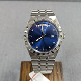 Tudor Royal Automatic Diamonds Blue Dial Silver Steel Strap Watch for Men - M28600-0006
