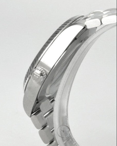 Tudor Style Automatic Black Dial Silver Steel Strap Watch for Men - M12710-0003