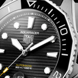 Tag Heuer Aquaracer Professional 300 Automatic Black Dial Black Rubber Strap Watch for Men - WBP201A.FT6197