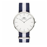 Daniel Wellington Classic Glasgow White Dial Two Tone NATO Strap Watch For Men - DW00100018