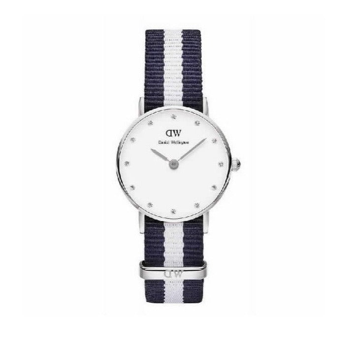 Daniel Wellington Classy Glasgow White Dial Two Tone NATO Strap Watch For Women - DW00100074