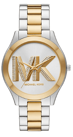 Michael Kors Slim Runway Three Hand Silver Dial Two Tone  display picture 3