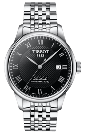 Tissot Le Locle Powermatic 80 Black Dial Silver Steel Strap Watch For Men - T006.407.11.053.00