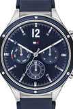 Tommy Hilfiger Eve Chronograph Quartz Blue Dial Blue Rubber Strap Watch For Women - 1782281