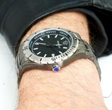 Versace Hellenyium Quartz Black Dial Grey Steel Strap Watch For Men - VE3A00620