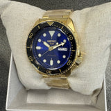 Seiko 5 Sports US Special Edition Automatic Blue Dial Gold Steel Strap Watch For Men - SRPK20