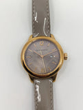 Burberry The Classic Quartz Grey Dial Grey Leather Strap Watch For Women - BU10119