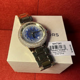 Michael Kors Camille Analog Blue Dial Gold Steel Strap Watch For Women - MK7341