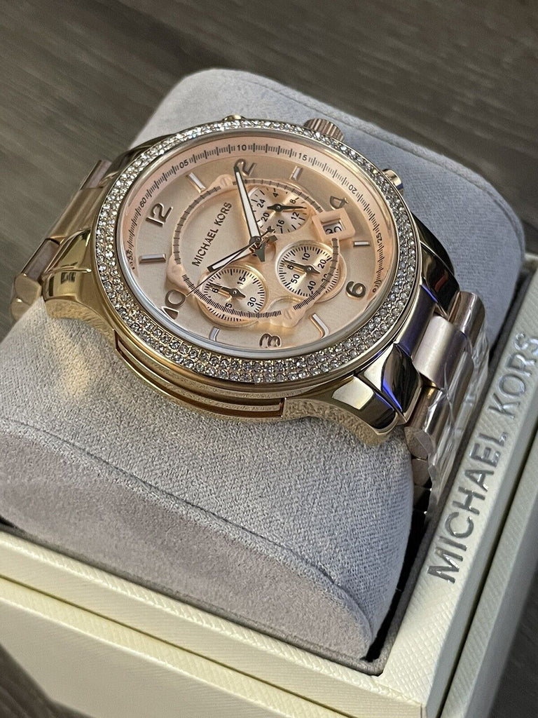 Michael Kors Dylan Rose Gold Dial Rose Gold Steel Strap Watch for Women - MK5576