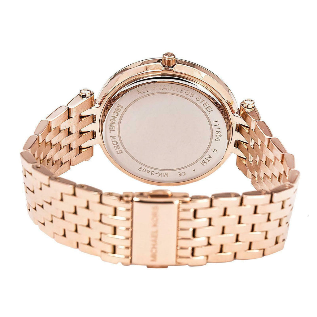 Mhichael Kors Darci Black Dial Rose Gold Steel Strap Watch for Women - MK3402